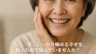 「もう一度、しっかり噛める幸せを」総入れ歯で悩んでいませんか？【総入れ歯とオールオン4の違いを徹底解説】